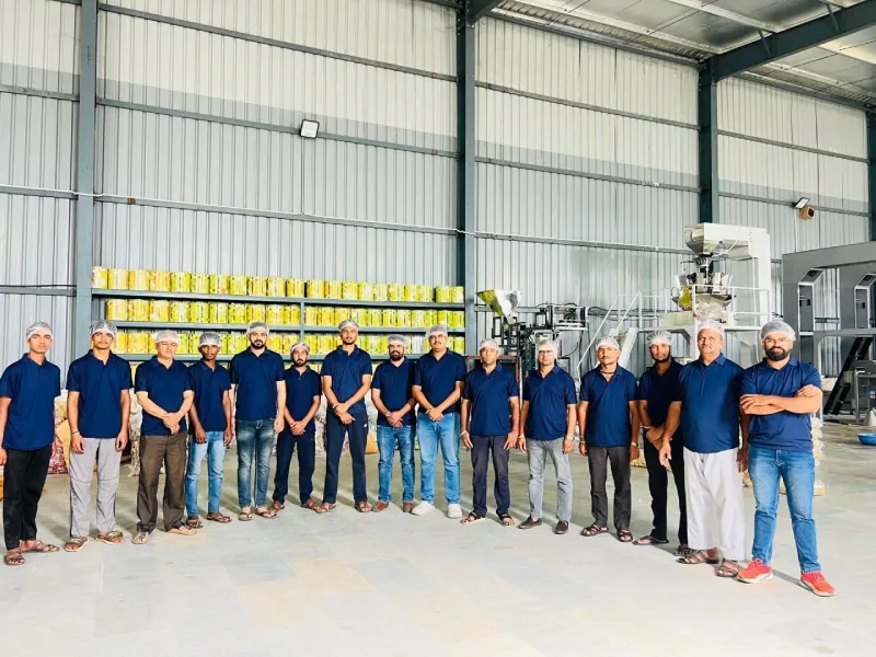 Launch My Brand factory team at the snack manufacturing plant in Udaipur