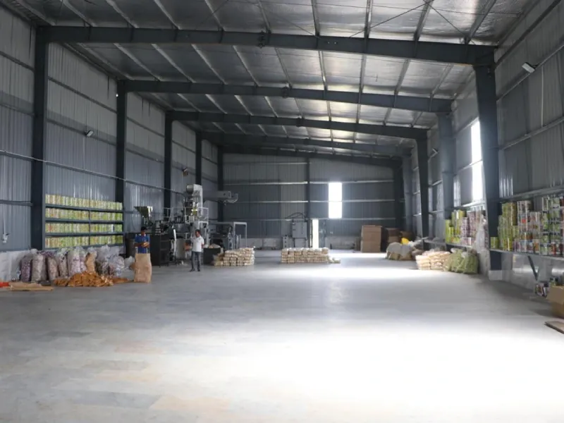 Clean factory floor and warehouse space