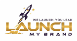 Launch My Brand Logo in white