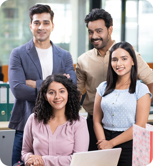 Launch My Brand leadership and marketing team posing together.